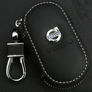 Multi Brand Leather Black Volvo Key Cover #83